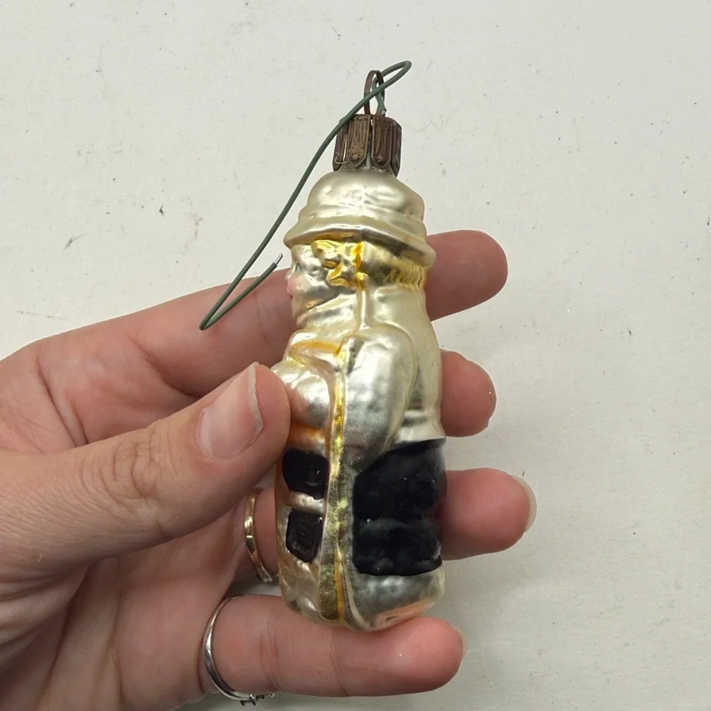 Vintage Chimney Sweep Glass Christmas Ornament Collectible Decor
